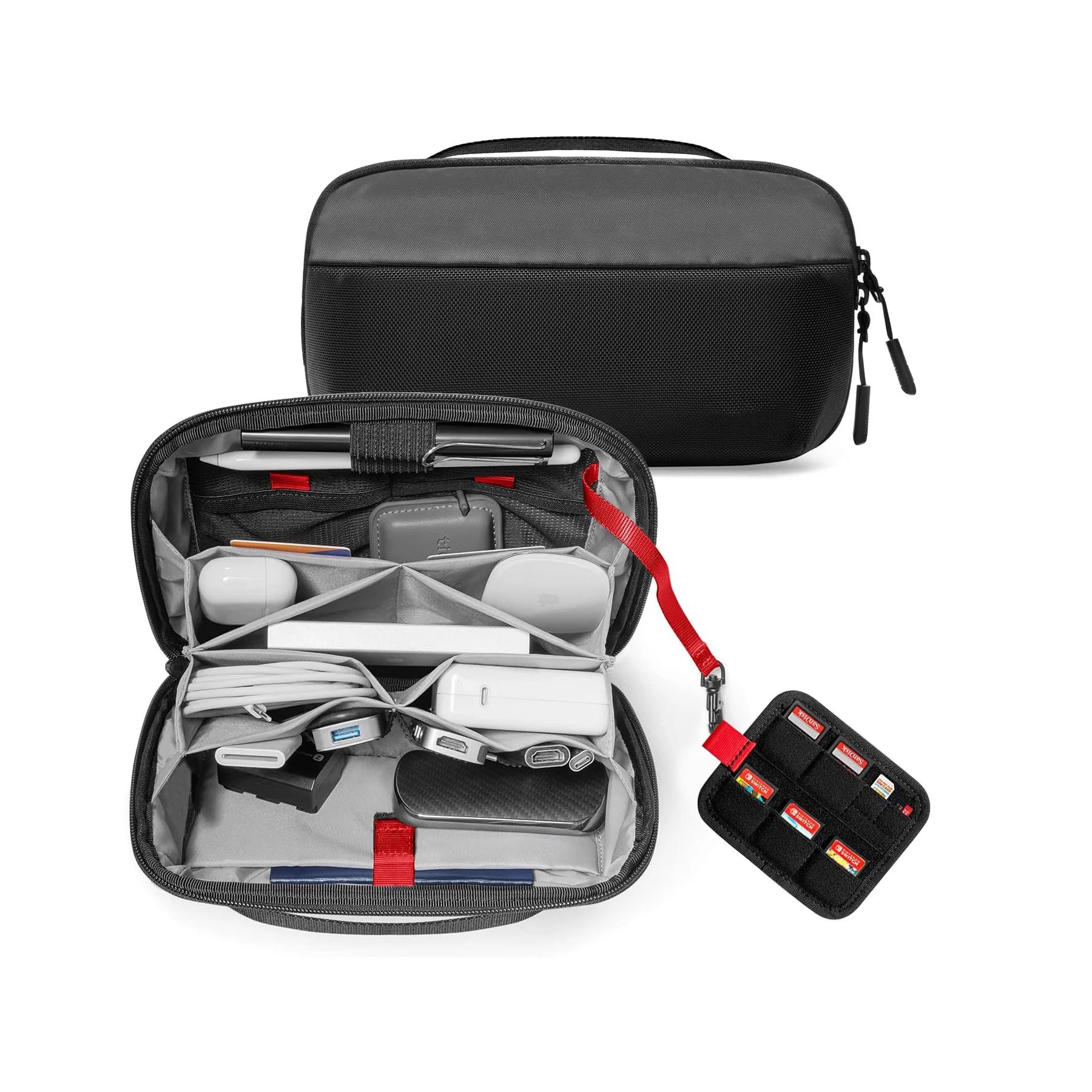 Tech Accessories Case - حقيبة تنظيم أدوات السفر، حافظة إلكترونية