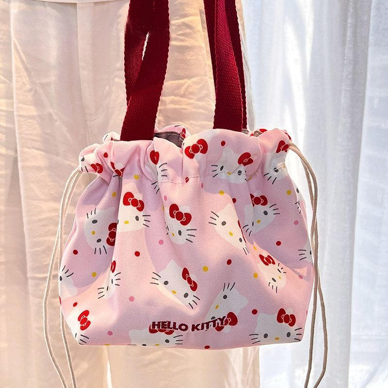 Kawaii Tech Accessories - حقيبة غداء لطيفة بطبعة سينامورول للنساء،