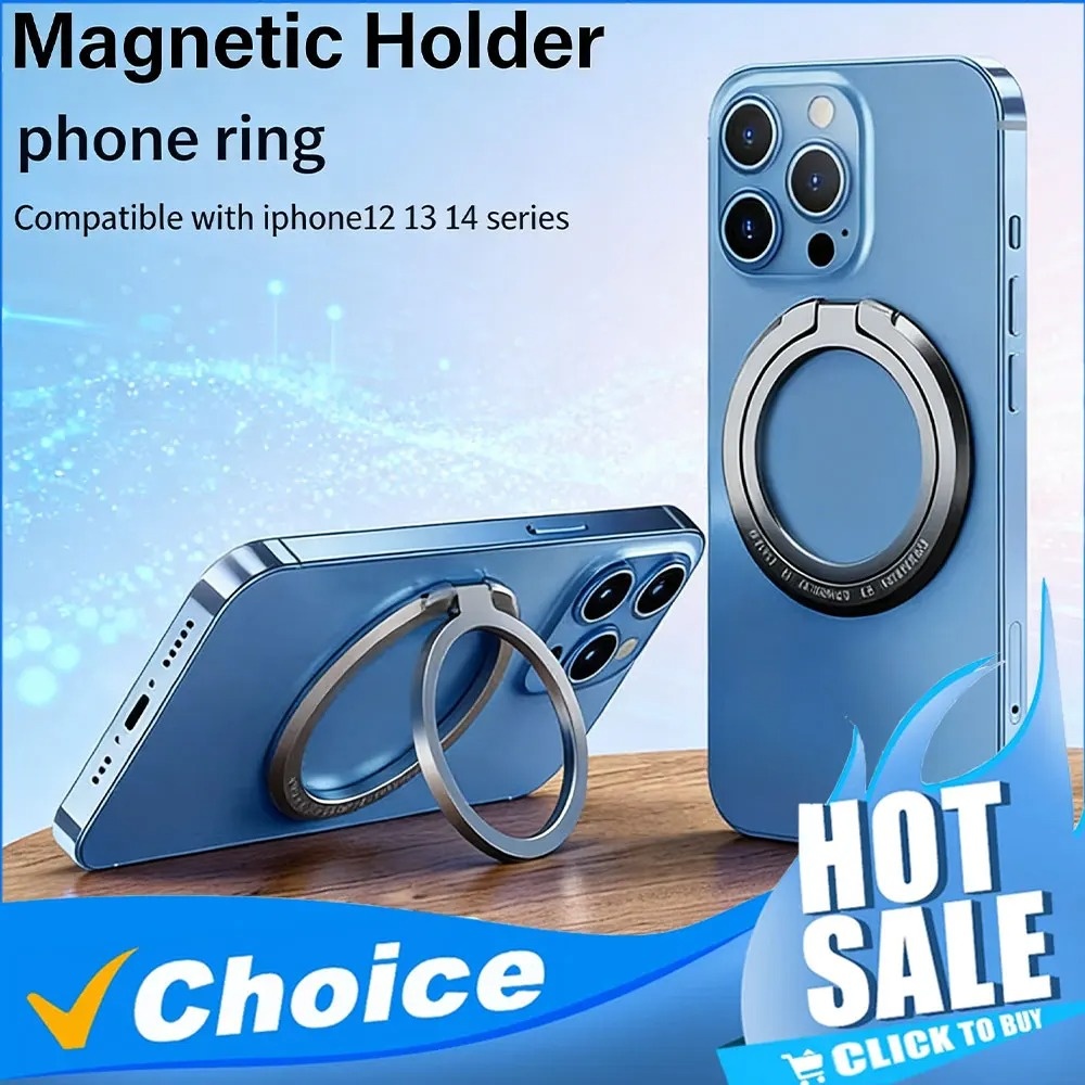 Mobile Tech Accessories - حامل هاتف مغناطيسي بحلقة إصبع قابل