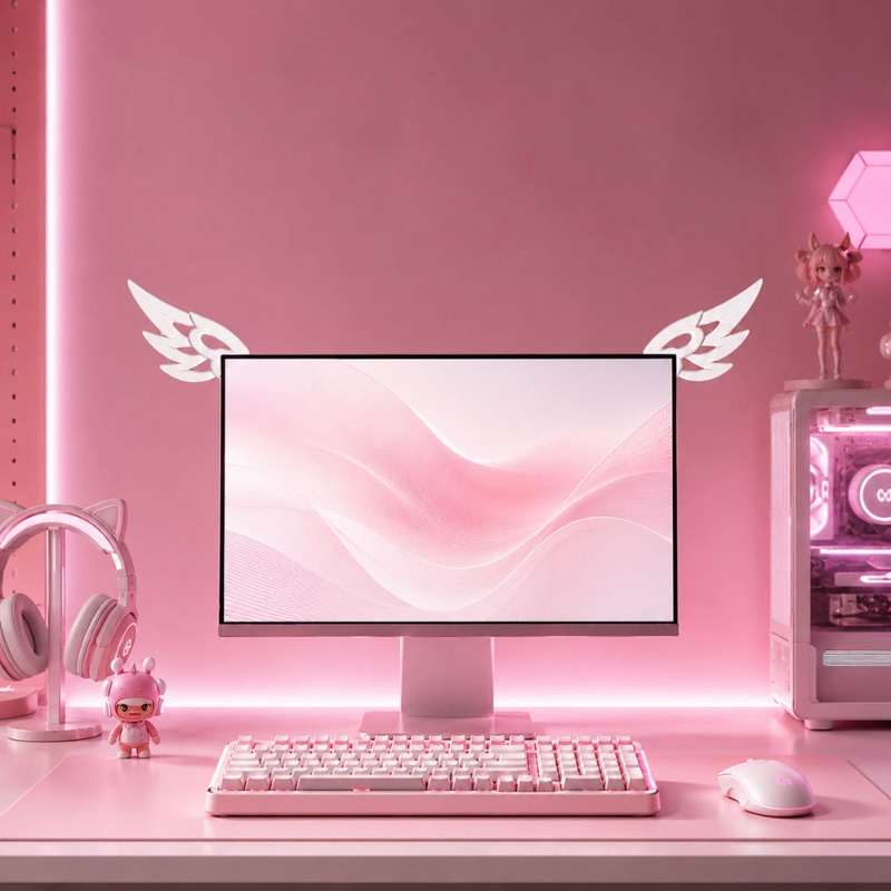 زينة شاشة الكمبيوتر ثلاثية الأ - مراجعة Kawaii Tech Accessories وسعره